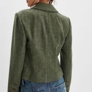Whip Smart Blazer Free People Forest Green